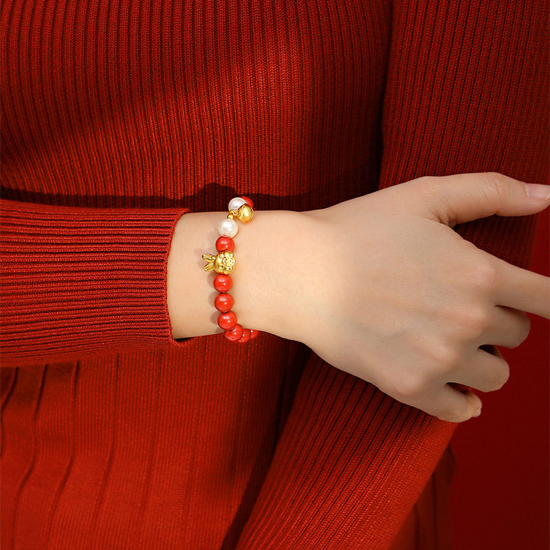 s925银招财兔子朱砂手链女贝珠生肖兔子本命年转运珠手串珠宝饰品,淘宝优惠券,粉丝福利购,淘宝优惠卷