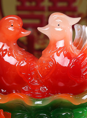 结婚喜庆节日送朋友家居创意天鹅 开业礼物姻缘和美鸳鸯天鹅摆件