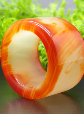 巴西玛瑙大气扳指男指环简约