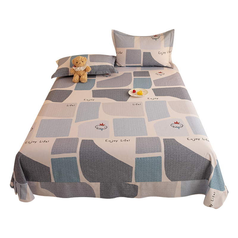 秋冬季ins简约100全棉加厚磨毛床单单件1.5m1.8米A类纯棉被单学生 - 图3