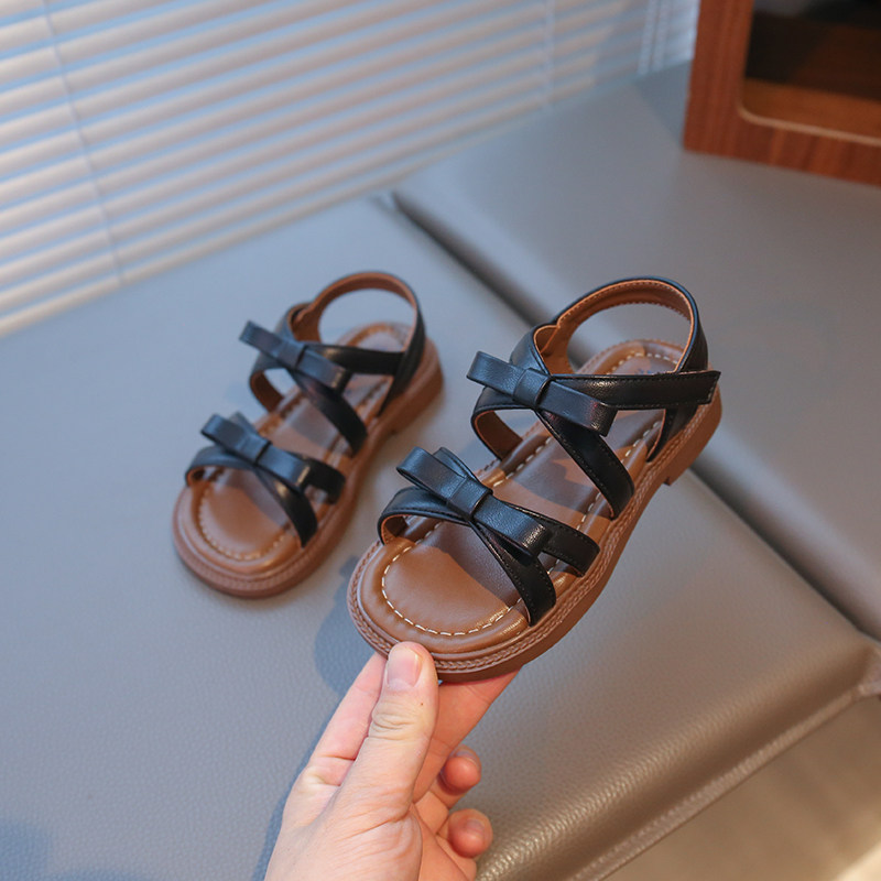 女童蝴蝶结软底凉鞋2025夏季新款儿童时尚休闲沙滩鞋小女孩公主鞋,淘宝优惠券,粉丝福利购,淘宝优惠卷