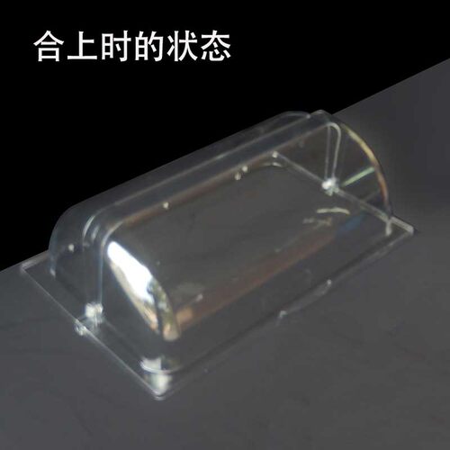 透明保鲜盖子食品盖透明罩PC塑料耐摔可掀式盖子食品罩透明翻盖子 - 图2
