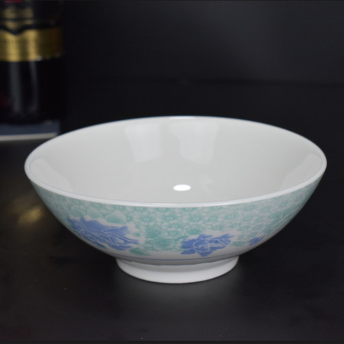 客家谣陶瓷餐具米饭碗面碗商用老式怀旧斗笠碗微波炉用扣肉碗LOGO - 图3