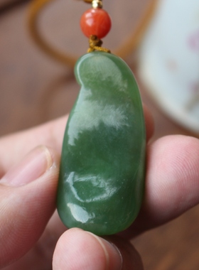 冰底碧玉玉绾和田玉俄料