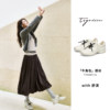 Star's same croissant bag, 26-year-old new high-4 moral training shoes with skirt, sports and casual white shoes