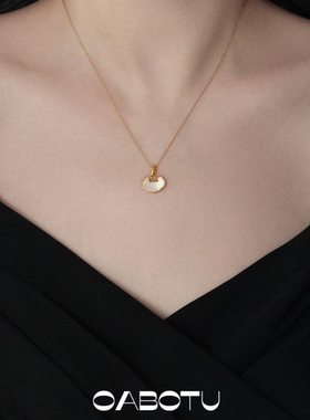 平安锁/长命锁·贝母吊坠项链