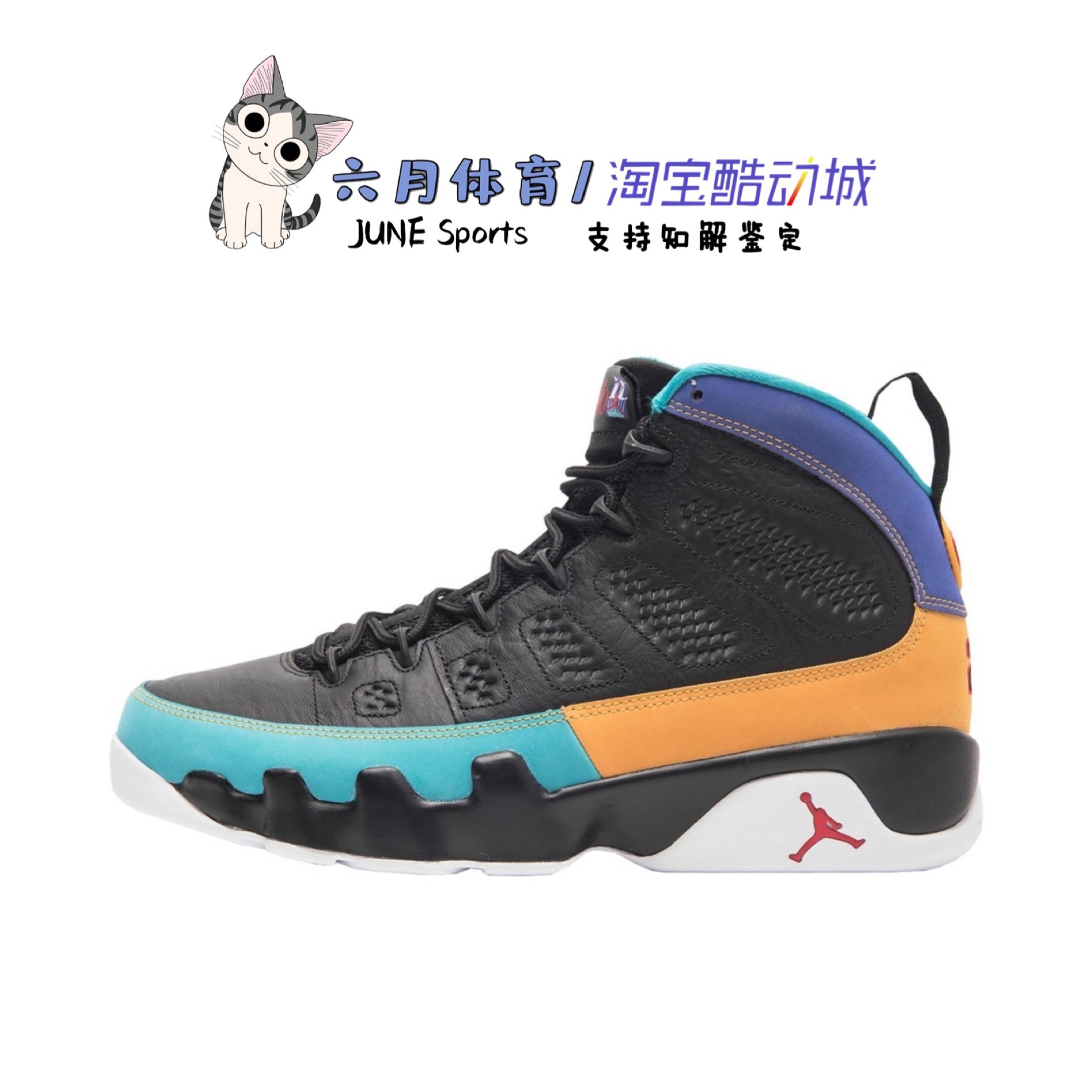 Air Jordan 9 AJ9鸳鸯拼接撞色设计篮球鞋 302370-065-图0