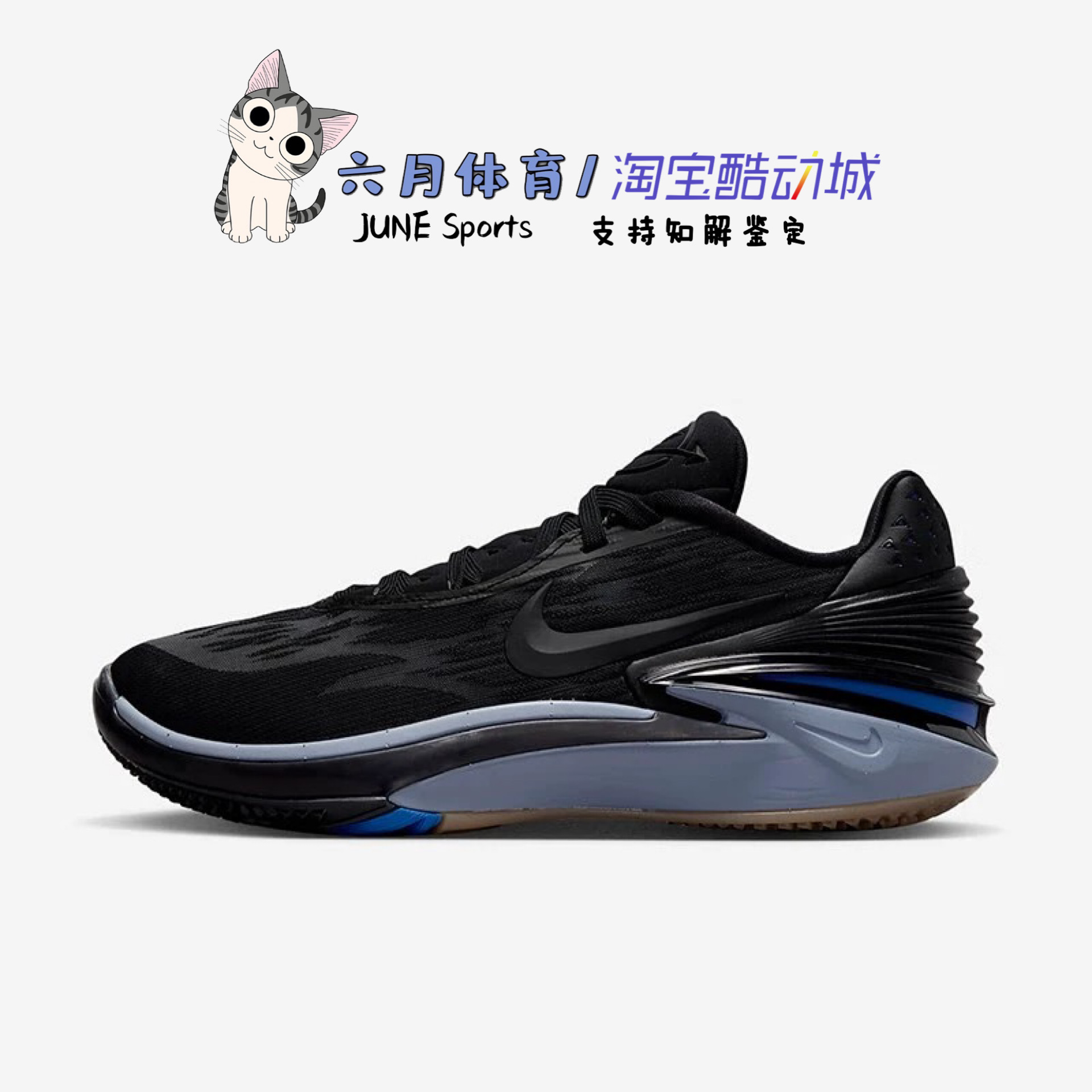 耐克NIKE AIR ZOOM G.T. CUT 2 EP蓝黑男子实战篮球鞋DJ6013-002-图2