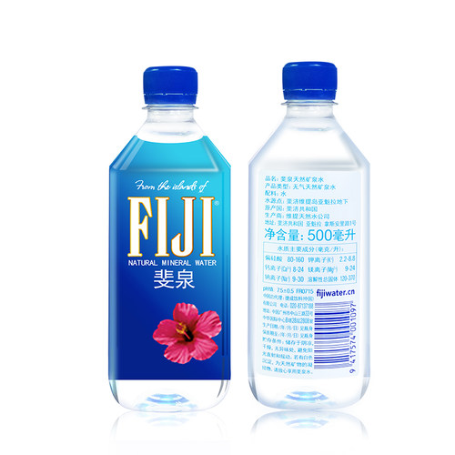 斐济矿泉水FIJI斐泉500ml*24瓶整箱 弱碱性水 - 图1