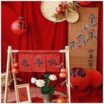 2024 Long New Years New Years childrens photo atmosphere props for Chinese New Year The baby shoots a prop red festive suit