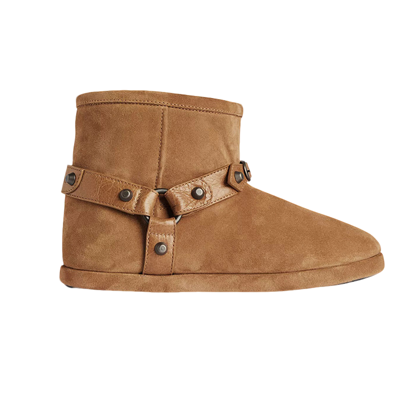 巴黎皮毛一体雪地靴女冬季新款皮带扣厚底羊毛短靴加绒保暖棉鞋子,淘宝优惠券,粉丝福利购,淘宝优惠卷