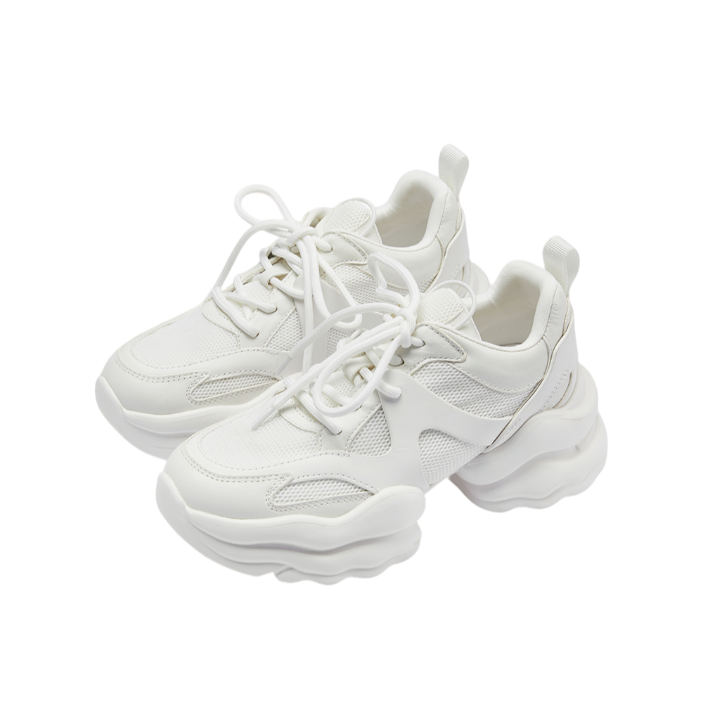 赵露思同款椰椰奶冻老爹鞋女款2025秋冬季新款厚底休闲运动小白鞋 - 图2