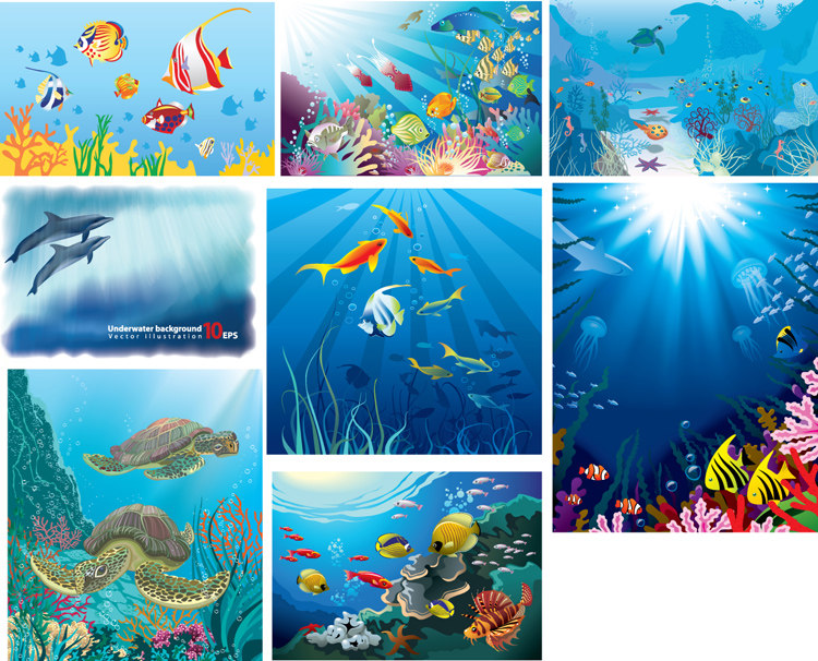 海底世界素材ai 新人首单立减十元 22年3月 淘宝海外