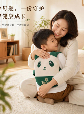 儿童熊猫艾灸热敷包背部电加热脾胃宝宝暖肚子背包神器随身灸
