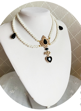 复古华丽风珍珠可改色水滴吊坠