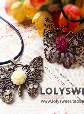 玫瑰吊坠哥特风复古短款锁骨链