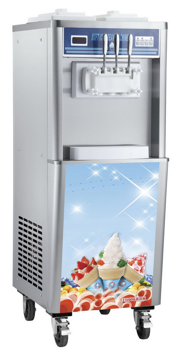 晶菱钢壳S20三色软商用冰淇淋机商用冰激凌机甜筒雪糕机-图0