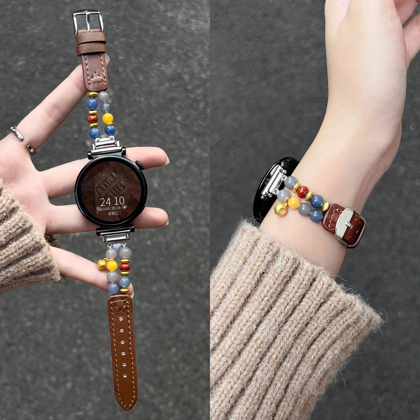 适用华为gt6手表带真皮watchgt5高级6pro智能gt4女款gt3腕表2新款 - 图3