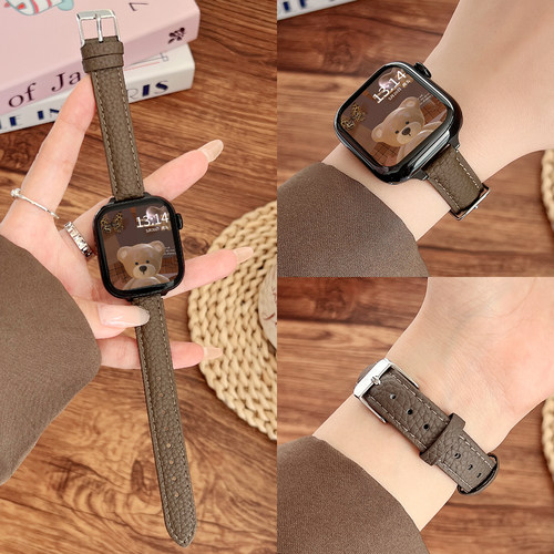 适用华为fit4手表表带皮质新款4pro智能watchfit3腕表系列2/1女款 - 图0