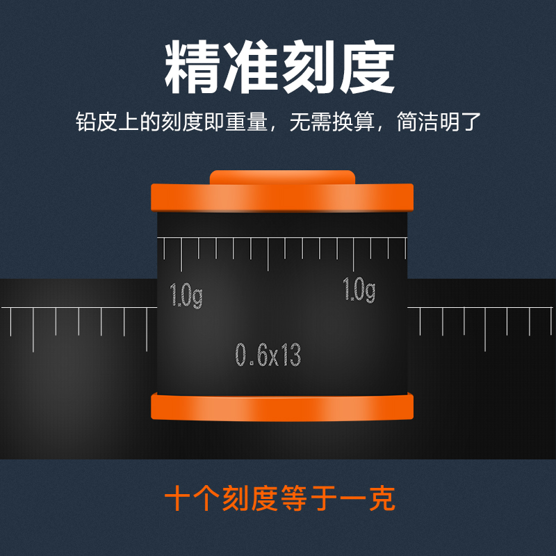 小凤仙加厚快速克度铅皮坠铅皮卷竞技加厚刻度铅钓鱼用品垂钓配件 - 图0