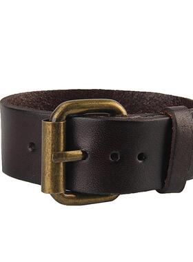 时尚手链真皮复古男女金属扣设计