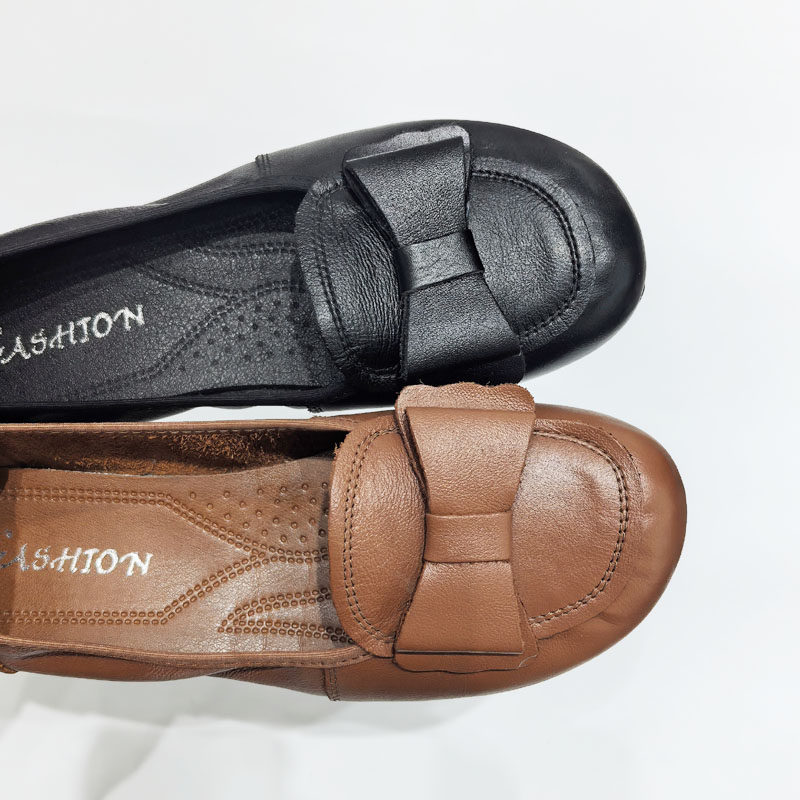 真皮单鞋女软底软皮平底鞋懒人鞋复古蝴蝶结奶奶鞋豆豆鞋牛皮女鞋,淘宝优惠券,粉丝福利购,淘宝优惠卷