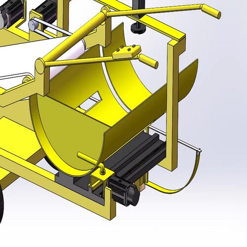 韭菜收割打捆一体机三维SW模型设计solidworks2022建模3D图纸 - 图1
