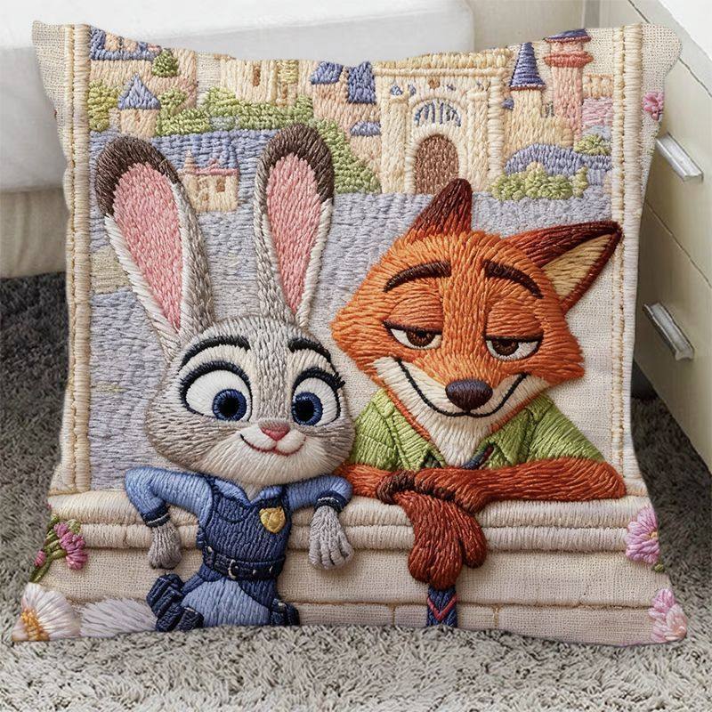 疯狂动物城枕头尼克朱迪周边抱枕客厅沙发超软靠垫含芯腰枕可拆洗,淘宝优惠券,粉丝福利购,淘宝优惠卷