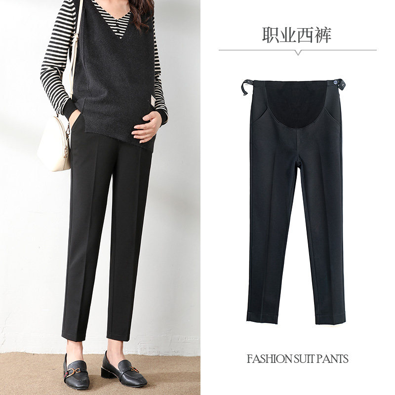 孕妇裤冬季加绒托腹烟管孕妇直筒裤 金安雅孕妇打底裤