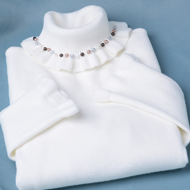 Turtleneck stretch slim fit bottoming sweater pullover