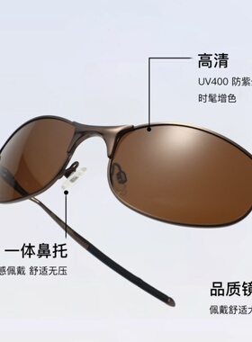 白敬亭同款时尚户外登山茶色墨镜男高级感痞帅开车爬山近视带度数