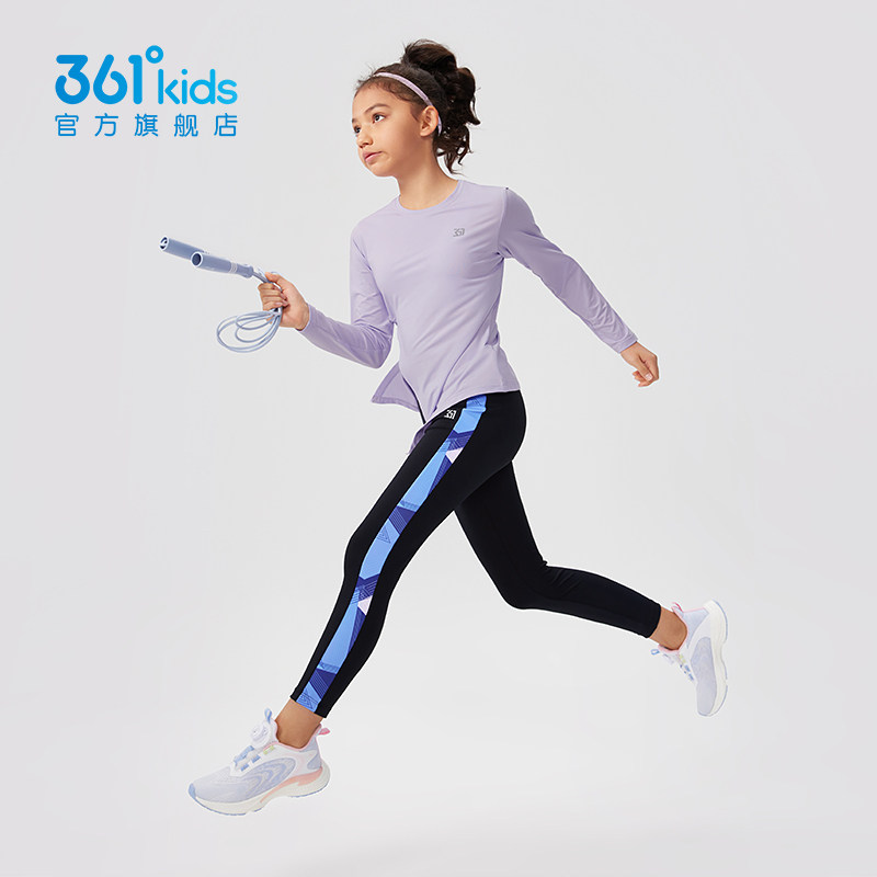 361童装女童速干短袖2023夏装t恤 361度童装T恤