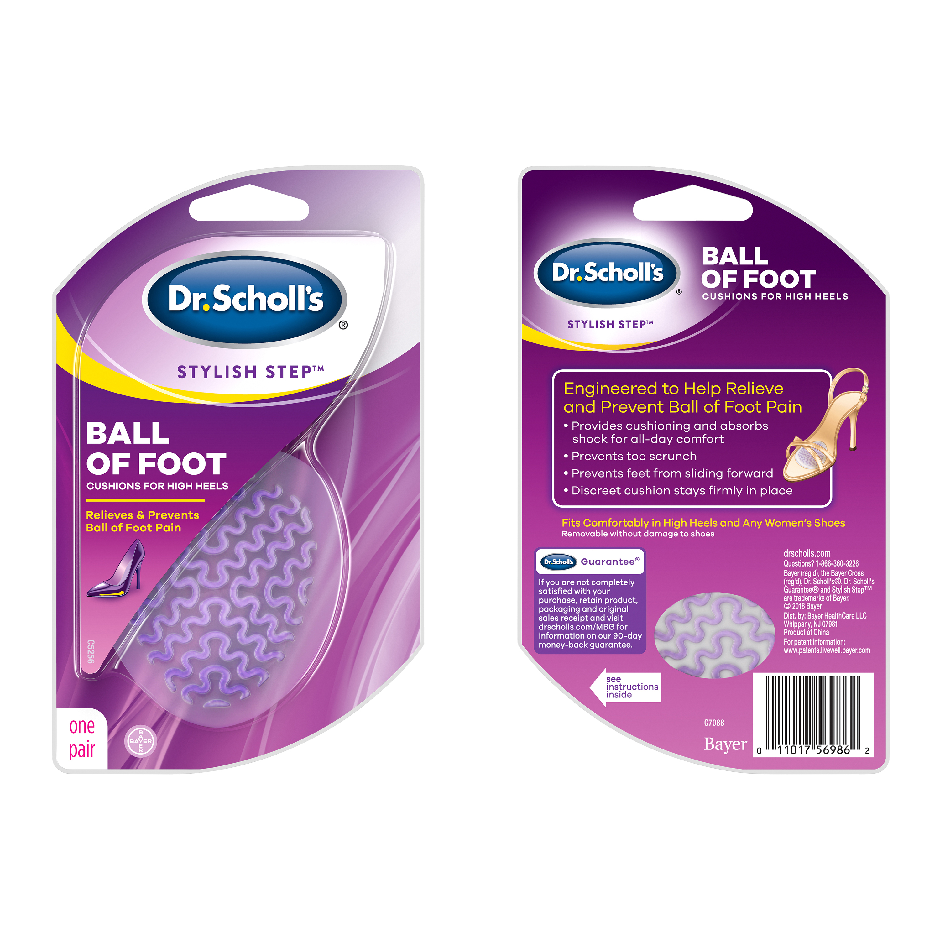 美国爽健Dr. Scholl's for Her前掌垫软质按摩凝胶高跟鞋备品鞋垫-图1