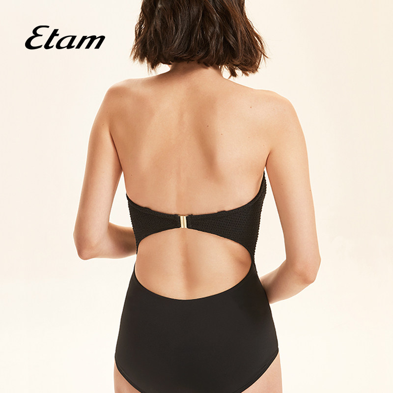 etam waffle华夫系列连体女游泳衣 Etam连体泳衣