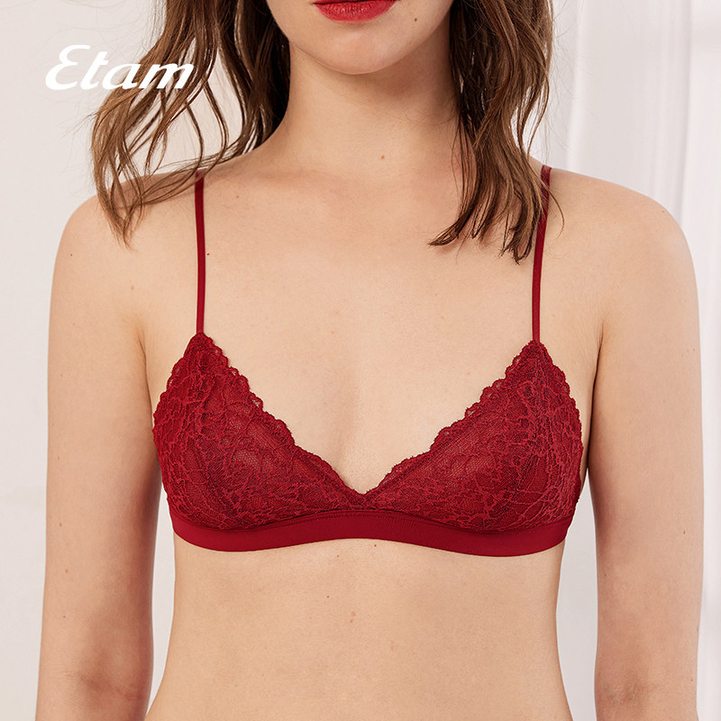 etam羽感蕾丝#215wave红色文胸 Etam文胸套装