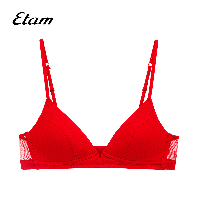 etam红色文胸套装聚拢棉质性感内裤 Etam文胸套装