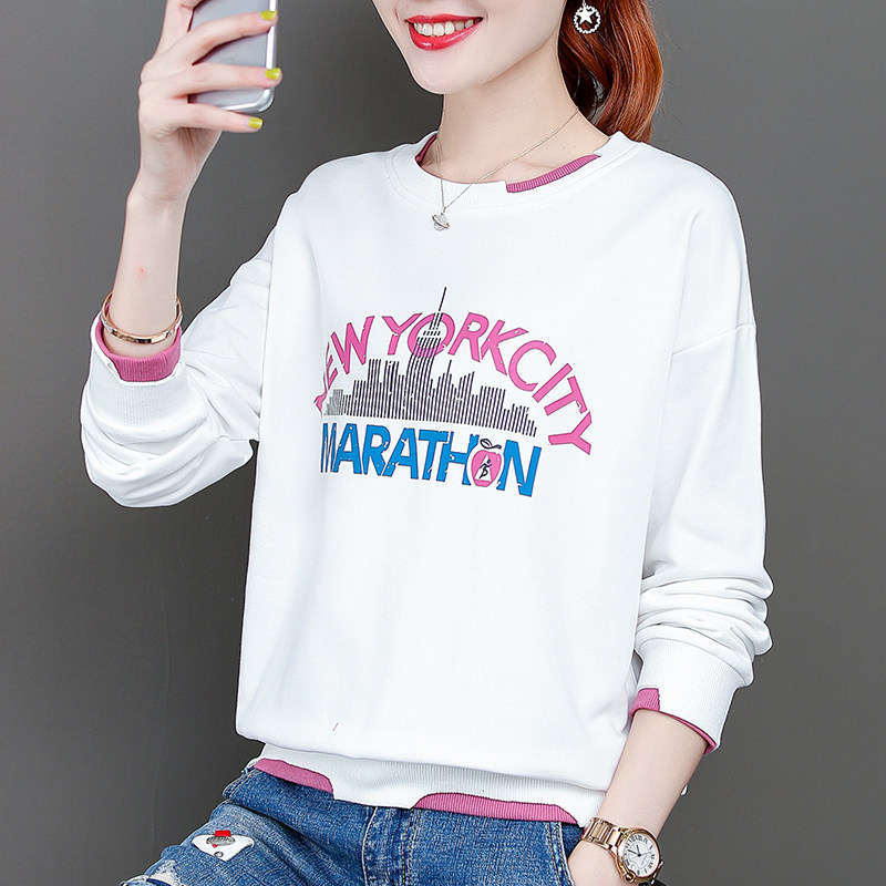 圆领女士2020年新款洋气宽松卫衣 轩凌子卫衣/绒衫