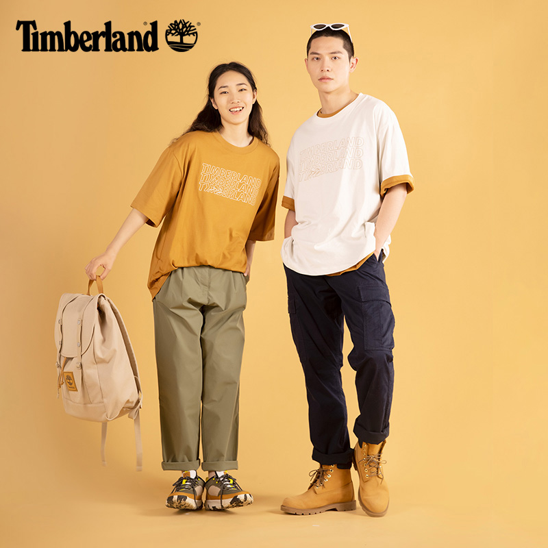 Timberland添柏岚官方男女同短袖T恤夏季情侣休闲宽松|A6QJ1 - 图1