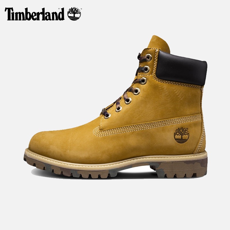 Timberland添柏岚官方踢不烂男鞋24新款大黄靴防水迷彩偏大|6717B - 图3