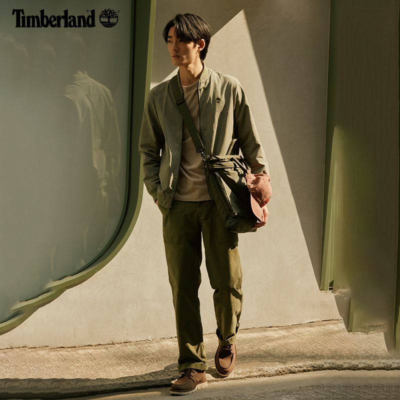 Timberland添柏岚官方男款飞行夹克24春夏新款户外防泼水|A4235