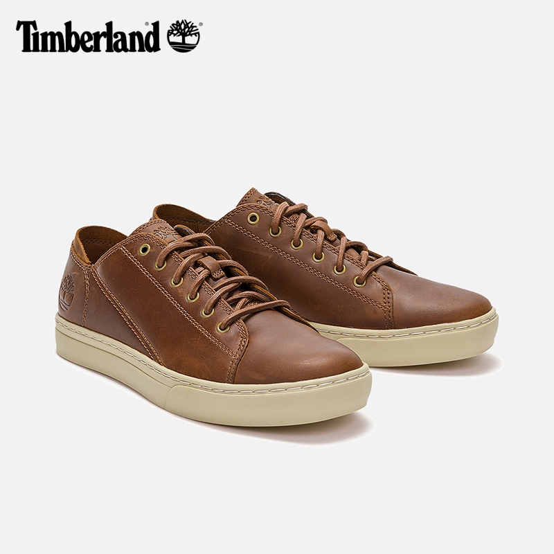 Timberland添柏岚官方男鞋24春季新款板鞋户外皮革休闲低帮|A2HGE-图0