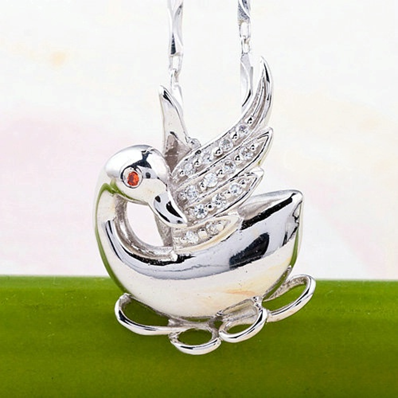 丘比恋925银优雅小天鹅女子锁骨链 丘比恋项链