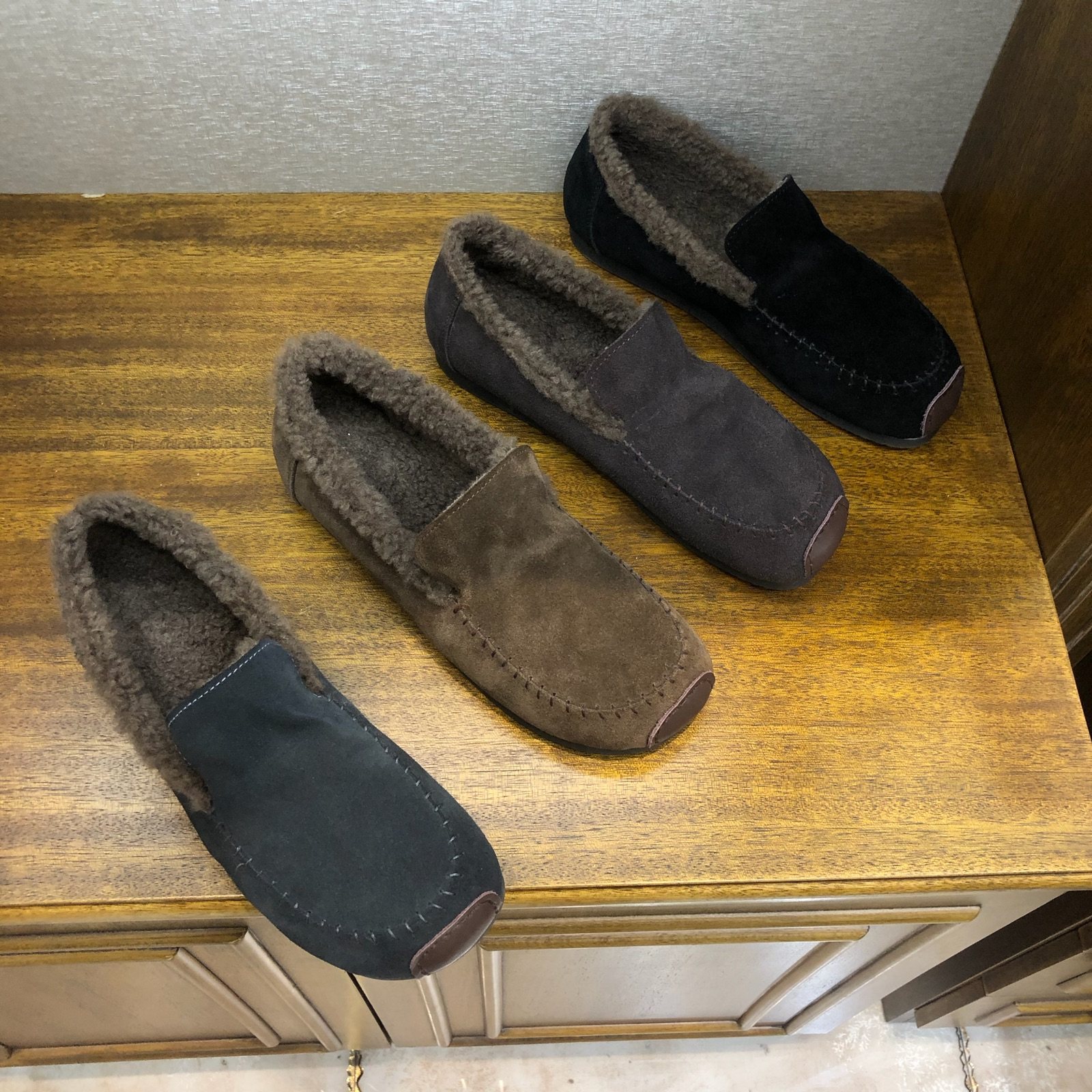 冬季新款纯皮加绒保暖豆豆鞋男真皮软底懒人鞋韩版百搭休闲潮男鞋,淘宝优惠券,粉丝福利购,淘宝优惠卷