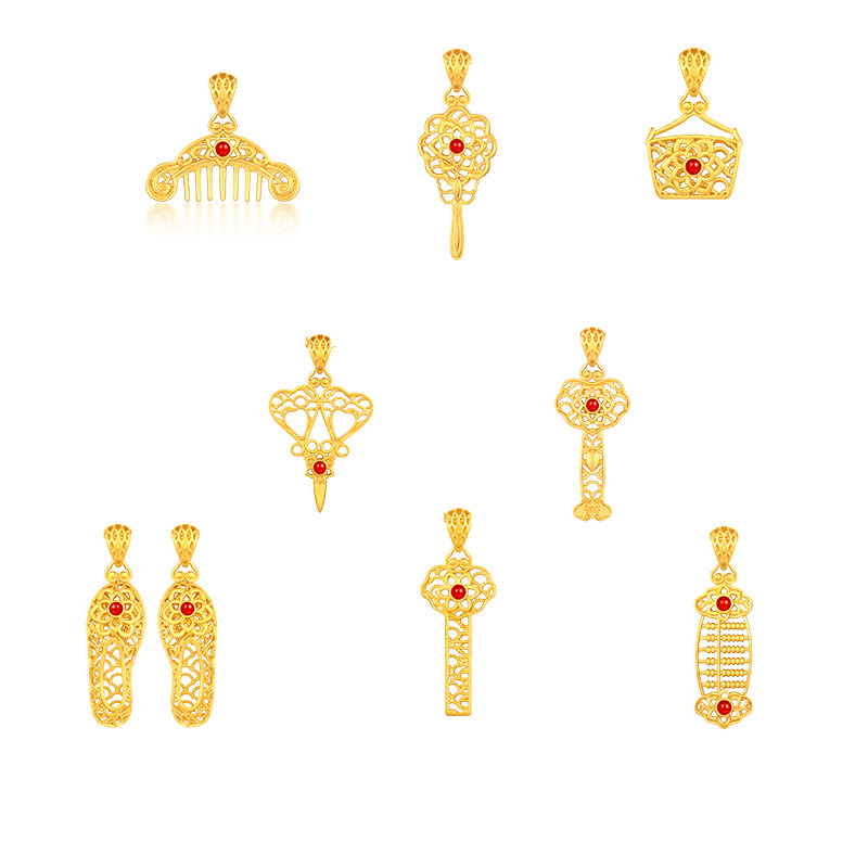 赛菲尔婚书系列黄金足金999.9婚嫁珐琅首饰婚庆九宝结婚送礼嫁妆,淘宝优惠券,粉丝福利购,淘宝优惠卷