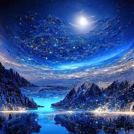 雪山星空钻石画满钻新款客厅卧室餐厅手工diy点贴画带框钻石绣5d,淘宝优惠券,粉丝福利购,淘宝优惠卷