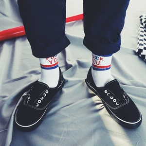 韩版百搭款学院风中筒袜长袜