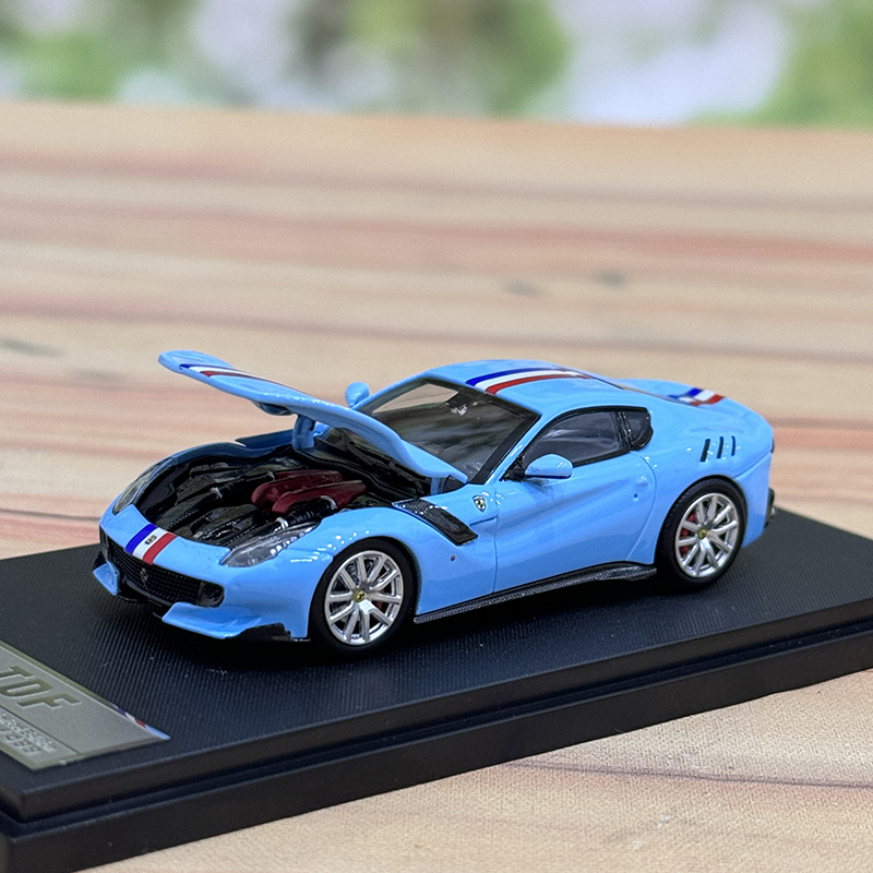 SH代工Little Toy 1:64 法拉力 F12 TDF 可开前盖 合金汽车模型 - 图3