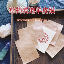 Parchment paper special writing wish dragon blood plant soaking luen text pattern matching with candle