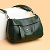 Live broadcast popular bag women's genuine leather fashion versatile crossbody bag soft leather three-layer middle-aged mother bag casual shoulder bag