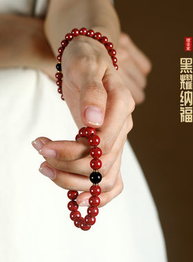 马年吉祥手链天然朱砂手串